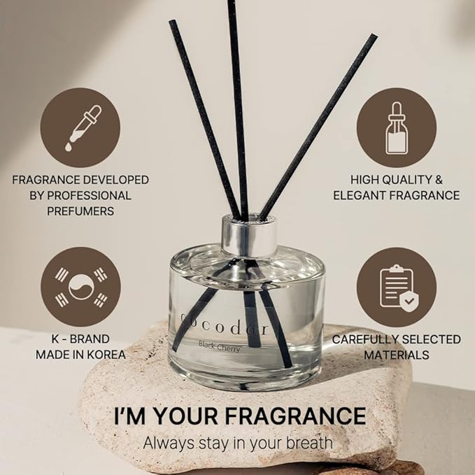 COCODOR Signature Reed Diffuser Set/Garden Lavender / 6.7oz /1 Pack/Home Fragrance Diffuser, Oil Scent Diffuser for Bathroom Shelf Decor