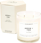 Calyan Wax Co. 2 Wick Candle, Aspen + Fog Scented Candle, 37 Hour Burn Time, Aromatherapy Soy Candles, Non Toxic & Vegan Soy Wax, Glass Tumbler Scented Candles, 8.8oz
