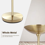BoostArea Floor Lamp,Torchiere Standing Lamp,20W 2000LM LED Tall Floor Lamp,Stepless Dimmable,Touch Control,50000hrs Lifespan,Pale Floor Lamps for Living Room,Standing Lamps for Bedroom,Gold