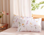 Floral Comforter Set King Size - 3 Pieces Pink White Floral Comforter Bedding Sets Reversible Pattern,King Size Back to School Comforter with Flowers Patterned and 2 Pillowcases