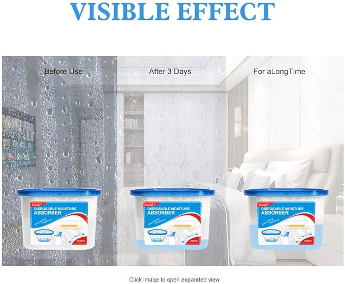 CANAGER Fragrance Free Moisture Absorber Box,Odor Eliminator and Dehumidifier Boxes for Closet,Bedroom,Kitchen,Bathroom-6 Packs,Cups - Traps Moisture for Fresher, Cleaner Air