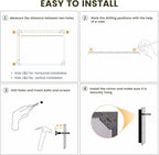 WEER 60X36 Inch Black Bathroom Mirror, Rectangular Framed Mirror for Bathroom, Matte Black Wall Mounted Large Vanity Mirror, Farmhouse Mirror, Tempered Glass, Anti-Rust, Horizontal or Vertical