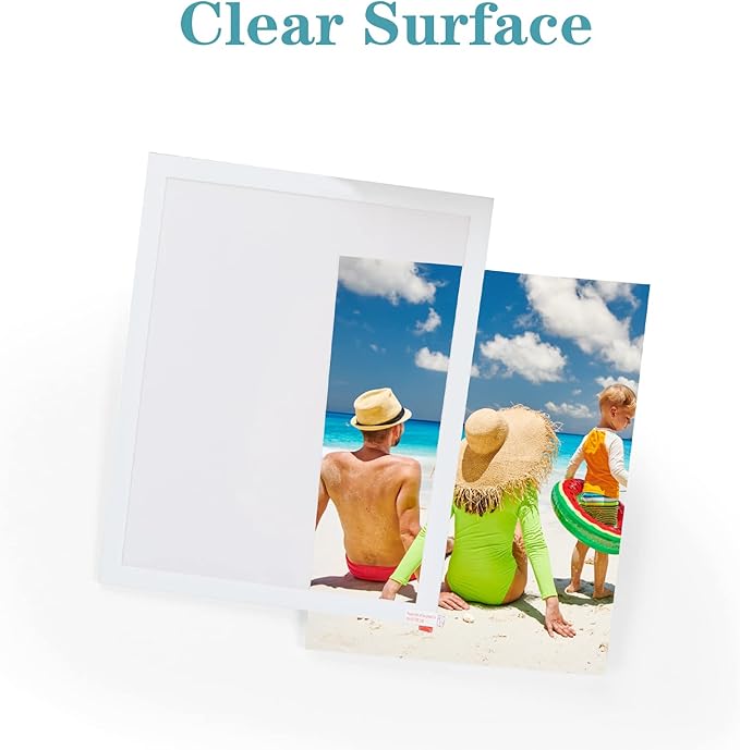 CRUGLA 12 Packs 8.5x11 Magnetic Picture Frames for Refrigerator Locker, 8.5 by 11 Photo Certificate Document Frame Bulk, Peel and Stick Kids Artwork Holders for Fridge Dishwasher Whiteboard