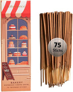 Folkulture Bakery Incense Sticks for Home | Pack of 75 (8") Organic Fall Insence-Stick for Meditation with 45 Mins Burn Time | Organic Insence, Aromatherapy Fall Scents | Non Toxic Coffee Inscent