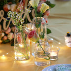Etolies Glass Bud Vases in Bulk Set of 12, Clear Small Vases for Flowers,Modern Cylinder Glass Vase for Wedding Party Dining Table Centerpieces, Living Room Decorative, Home Decor.