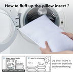 MIULEE 14x24 Down Alternative Pillow Insert Decorative Throw Pillow 14 x 24 Inch Body Bed Sleeping Ultra Soft Fluffy Form for Sofa Couch Bed