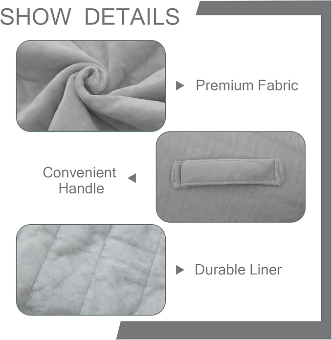 MeMoreCool Square Stuffed Pouf Ottoman Foot Rest, Floor Pouf Foot Stool with Foam Chunk Filling, Soft Stuffed Ottoman Footrest for Living Room, Light Grey