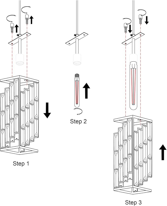 Black Pendant Lighting Modern Pendant Light, Mini Crystal Chandeliers,Adjustable Pendant Light Fixture for Kitchen Island Dinning Room Bedroom (5 Light)