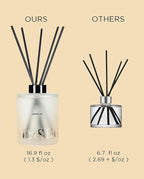 M&SENSE Amber Lemon Reed Diffuser Set - 16.9 fl oz Scent Diffuser with Sticks, Long-Lasting Aromatherapy Oil Diffuser, Home Fragrance Gift Set for Bedroom, Bathroom & Office Decor
