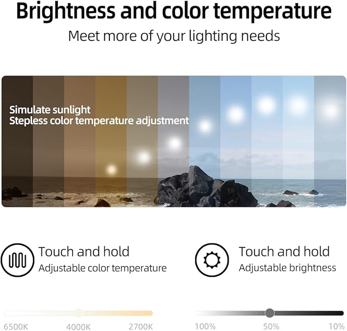 32"L x 20"W Arched LED Bathroom Mirror, Brushed Gold Framed, Backlit Vanity Mirror with Lights, Wall Mounted Lighted Mirror, Dimmable 3-Color Shatter-Proof Arch Smart Mirror, UL-Listed, CRI≥93