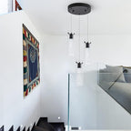 Kitchen Lighting Pendant, Modern Pendant Light with Black Finish, Pendant Lights for Kitchen Island Restaurant, Dining Room(3 Light)