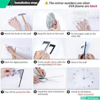 VANGOLD Frameless DIY Wall Clock 3D Mirror Wall Clock Large Mute Wall Stickers for Living Room Bedroom Home Decorations