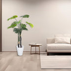 59in Artificial Monstera Deliciosa Trees with Pot, 4.9 Feet Fake Trees for Indoor Outdoor Home, Office Decor