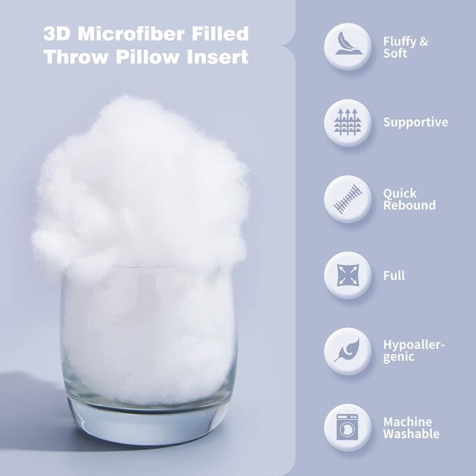 12 x 20 Outdoor Throw Pillow Inserts Set of 2 Waterproof Rectangle Lumbar Premium Decorative Couch Pillow Inserts Stuffers Form Small White Sofa Cushions Indoor