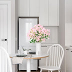 IPOPU 4Pcs Faux Pink Artificial Delphiniums, 24.8 Inch Long Stem Artificial Jacaranda Flowers for Tall Vases, Fake Delphiniums for Artificial Flower Arrangements, Home Party Decorations