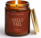 Pumpkin Spice Fall Candles for Home Scented, Natural Soy Wax Aromatherapy Non Toxic Pumpkin Candle with Long Lasting Burn, Halloween Autumn Candle Gifts for House Fragrance Decoration (9oz)