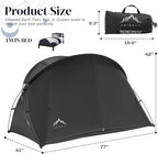 Bed Tent Canopy Twin, Blackout Portable Sleep Tent Easy Setup, Breathable Mesh, Privacy Curtains for Adults, Ideal for Indoor