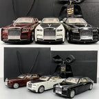 EROCK Exquisite car Model 1/24 Rolls-Royce Phantom Model Car,Zinc Alloy Pull Back Toy car with Sound and Light for Kids Boy Girl Gift. (White)