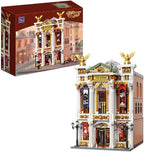 PANTASY Vintage European Grand Theater Building Set-Modular Model with Crystal Chandelier, Transparent Dome&Expandable Street Scenes Retro Collectible Theater Architecture for Adults &Home Décor Gift