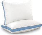 ROYALE LINENS Pillows King Size Set of 2 -Bed Pillows for Sleeping - Cooling Pillow for Back, Stomach or Side Sleepers - Down Alternative King Gusseted Pillows -Hotel Quality (20x40 Inches, Pack of 2)