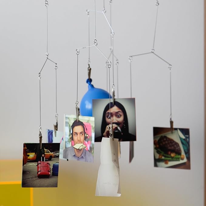 Kikkerland Hanging Photo Display – Picture Collage for Bedroom Decor & Wall Art – Customizable Gift