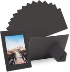 Juvale 4x6 Black Cardboard Photo Frames Bulk -Tabletop Easel Back for DIY Crafts - Paper Picture Frames with Stand 50-Pack