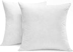SNUG&COZY Luxury Goose Down Feather Pillow Inserts - 26x26IN, Double Layered Down-Proof Design, Ultra-Soft Cover, High Fill Weight, Pack of 2, White