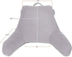 Nestl Reading Pillow for Kids, Small Bed Pillow, Back Pillow for Sitting in Bed, Memory Foam Chair Pillow, Reading & Bed Rest Pillows, Grey Lavender Back Pillow for Bed, Arm Pillow with Pockets