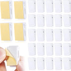 30 Pieces Self-Adhesive Clips Wall Tapestry Clips Sticky Plastic Photo Small Hanging Spring for Poster Photo Wall Teacher Student Home Applications(White)