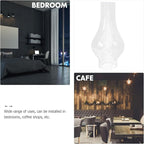 Uonlytech Home Decor Vintage Decor Glass Lamp Chimney, Chimney Transparent Glass Shade Replacement Oil Lamp Wall Cover for Vintage and Antique Style s, Burst Crack Home Decor Decor