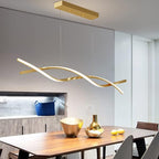 Modern Ceiling Pendant Light, with Remote Control Dimmable 3 Color Mode & Brightness Ceiling Lamp, Anti-Flicker Dining Light Fixture for Kitchen, Dining Room (Gold)