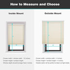 Changshade Cordless Cellular Shades, Light Filtering Honeycomb Shades for Windows, Pull Down Pleated Blinds, Easy to Install for Indoor Windows and French Doors,42" W x 72" H, Beige