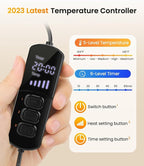 Aroma Season Heated Throw Pillow Lumbar Support Cushion, Back Pain Relief Soothing Cramp Body Warm Hug for Winter, 5 Heating Level and 6 Timer Control, Auto Shut Off Function