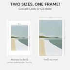 Homeforia 11x17 White Wood Frame, High End Oak 17 x 11 White Wooden Picture Frames with Mat 8 by 12, 11x17 Poster Frame Matted to 8x12 inch Photo, 17x11 Thin Frames, Tempered Glass, Wall Kit, Set of 1