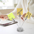 3 Pack Desktop Photo Tree Holder Clip Round Base, 3-Branch Gift Card Holder with Clips, Memo and Picture Display Clip Holder Stand for Wedding Party Photo Clip Holder Table Numbers Silver