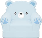 MONKISS Cute Toddler First Chair, Kids' Armchairs, Mini Couch for Baby, Blue Bear, 1~2.5 Years Old