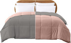 Modern Threads Down Alternative Reversible Comforter Charcoal Gray/Blush King