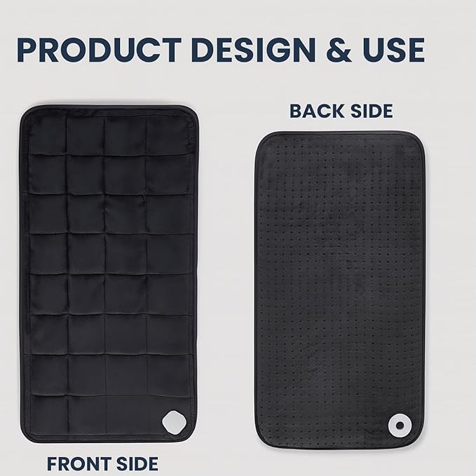 Weighted Heating pad XL 17''x33'' Heat pad for Period Cramps Heating Pads Large Heated pad for Back Pain Relief Products Electric Heat Pads Heated Pad for Bed Christmas Gifts for Mom Dad