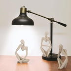 Sandstone Resin Thinker Style Abstract Sculpture Statue Collectible Figurines Home Office Bookshelf Desktop Decor