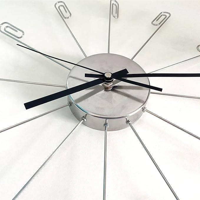 Mollytek Wall Clock Photo Collage Photo Wall Clock with Pictures Around It Wall Mounted Photo Display Clock with 16 Photo Clips for Hanging Prints, Instax, Polaroid, Holiday Cards,Artwork