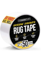 Heavy Duty Double Sided Rug Tape [2"x50yd] Rug Pad Gripper for Hardwood Floors, Vinyl, Area Rugs, Tiles, and Concrete, Two Sided Tape Heavy Duty Carpet Tape, Strong Double Sided Carpet Tape