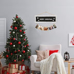 Hanging Photo Display Multiple Polaroid Picture Frames Collage Wall Decor, Felt Letter Board with 340 Letters and 15 Clips, DIY Cards Holder Frame Collage Set for Christmas Holiday Birthday