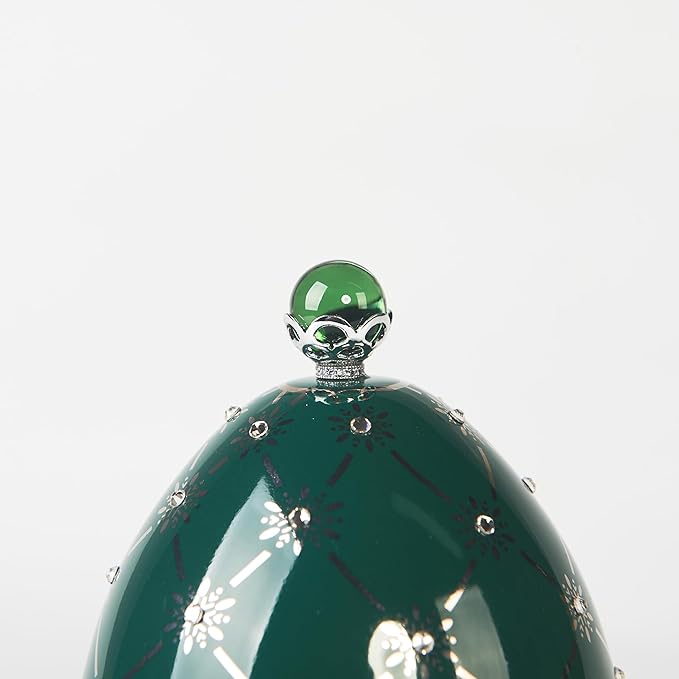 Christmas Candles | Scented Egg Candle with Pink Pepper, Sweet Chestnut and Vanilla | Elegant Christmas Decor & Gift | Warm Holiday Ambiance for Living Room |14 Cm | Green