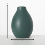 Sullivans Matte Teal Ceramic Flower Vase 9" Tall, Versatile Modern Home Decor Vase for Flowers, Decorative Accent for Kitchen, Living Room, Office