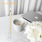 24PCS Taper Candle Holders Bulk,Clear Glass Candlestick Holders,Heat-Resistant Glass Candle Holder for Table Centerpieces, Wedding,Dinner Party and Home Decor