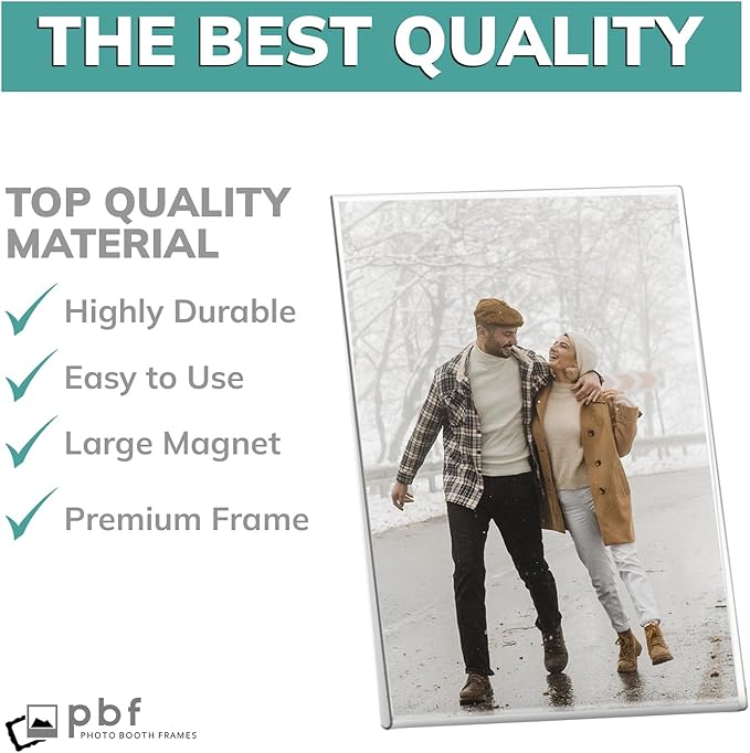 pbf 3-Pack 4x6 & 3-Pack 6x4 Magnetic Picture Frames for Refrigerator | Clear Magnetic Acrylic Frames | Magnetic Photo Holders for Fridge, Locker, Photo Board, Art Display, Sign Holder
