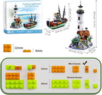 House Building Block Adults Sets, The Island Modular Architecture Construction Building Model Set Present for, (1480 Pcs)