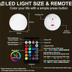 LED Globe Orb Light, 6-in LED Light Ball for Kid, 16 Dimmable Colors & 4 Modes Light Up Ball Mood Lamp w/Remote, Rechargeable Orb Night Lights Waterproof Outdoor Globe Lights for Home/Nursery/Party