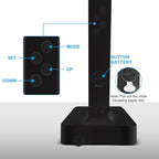 Smart Desk Lamp with Dual USB Charging (Type-C/USB-A) & 2 AC Outlets, Digital Clock, Temperature Display, 5 Color Modes, 5 Brightness, Adjustable - for Office, Bedroom, Dorm Room, Study