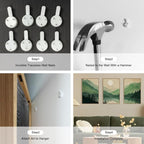 Celestdeco Watercolor Mountains Framed Canvas Wall Art Set, Boho Sun Forests Wall Decor, Green Scenery Wall Painting, Modern Woodland Artworks for Living Room, Bedroom, Dining Room, Office - 16"x24"x3